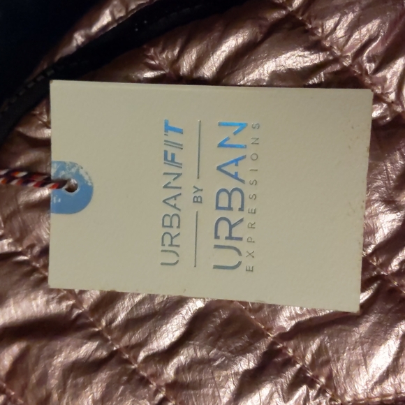 NWT - Metallic Pink - Urban Expressions - high shine quilted Puffer Backpack - Picture 6 of 16